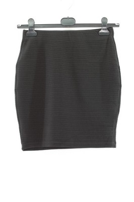 Amisu Damen Rock Gr. 38 Schwarz Minirock Polyester #DB-38
