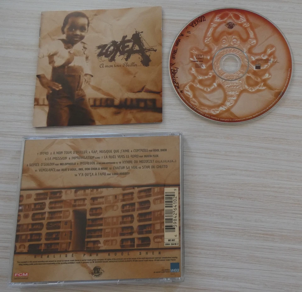 CD ALBUM A MON TOUR DE BRILLER ZOXEA 14 TITRES 1999 RAP FRANCAIS - Photo 2/2