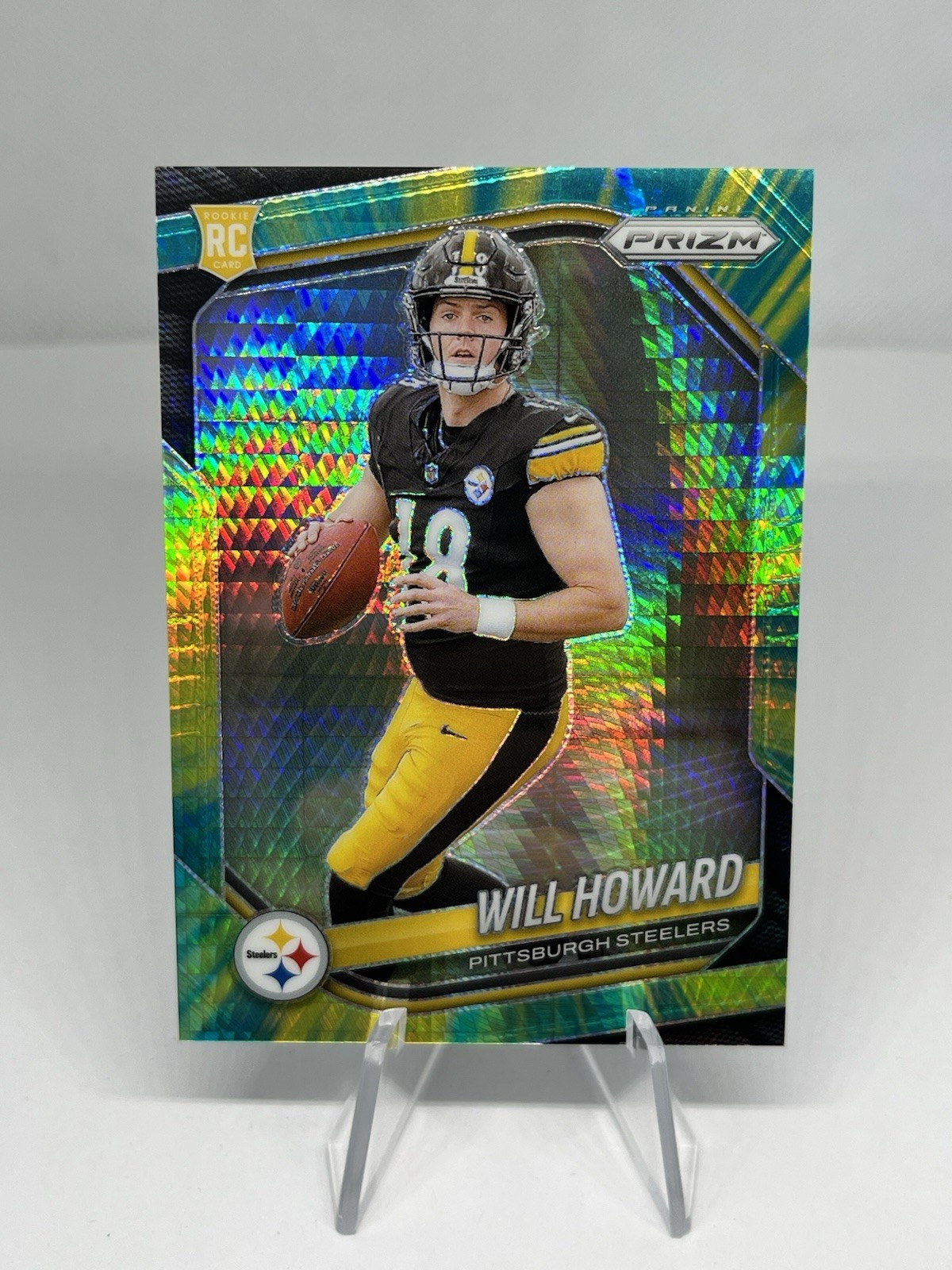 Will Howard Panini Prizm 2025 Panini Prizm Hyper /200 Steelers Rookie Card #367