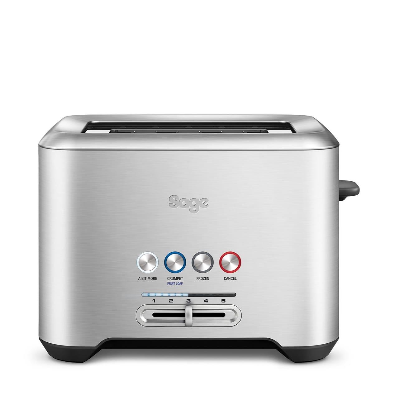 Sage The 'A Bit More' Toaster 2 Slice BTA720 1000W Brushed Stainless Steel.