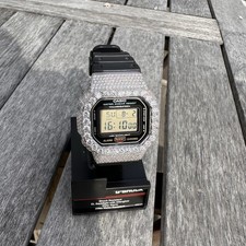 Custom Moissanite Casio G-Shock DW-5600 | Genuine G-Shock | Box & Papers