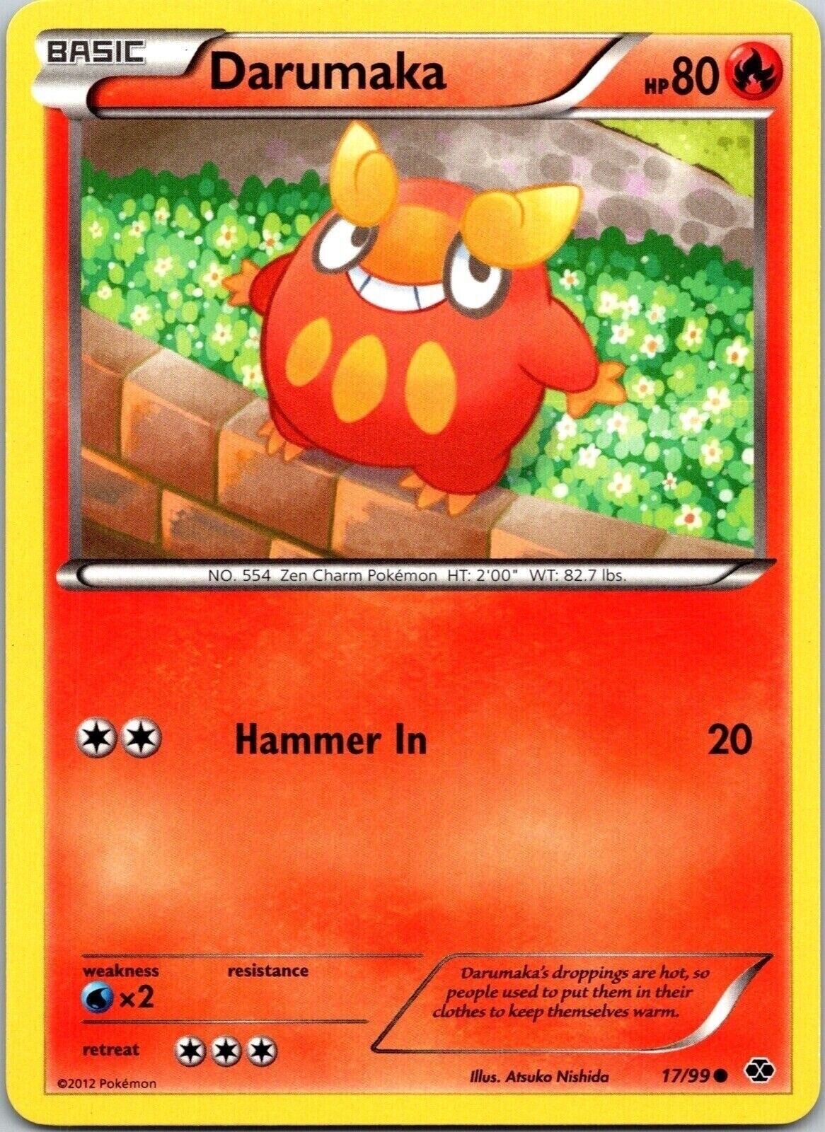 Darumaka 17/99 Regular Next Destinies Pokemon TCG CCG Nintendo Common 2012