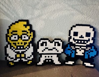 Undertale Game characters (3) alphys, sans, froggit
