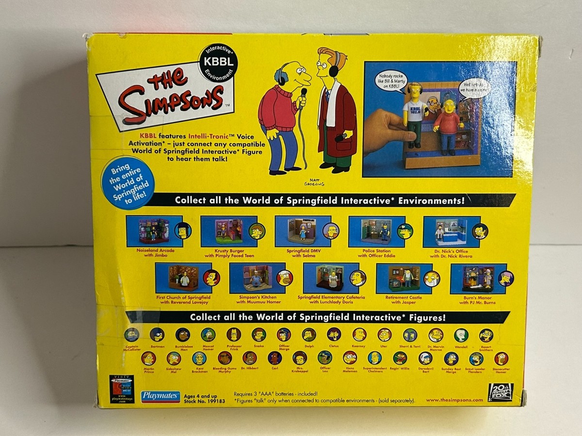Playmates Toys Simpsons Kbbl Environment with Marty Bill