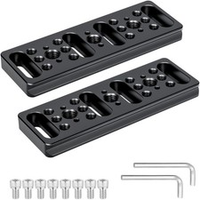 2Pcs Cheese Mounting Plate Camera Easy Board w/ 3/8" 1/4" Threaded Holes/Slots