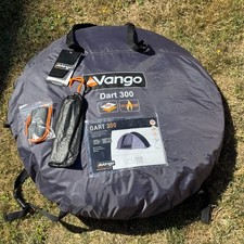 Vango Dart 300 Pop-Up Tent Festival Camping 3 Person EXC