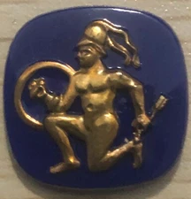 Vintage 1950s Roman Warrior Glass Cameos - 20mm Raised Relief Set of 4 Original