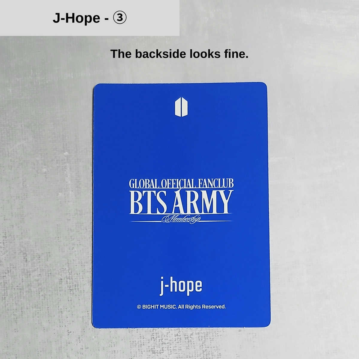 BTS Global Official Fanclub 11th Army Membership Gift Photo Card