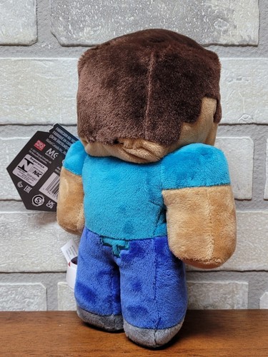Minecraft Caves & Cliffs Goat 10" Plush + Steve + Snapback Hat Mogang Mattel NWT - Picture 6 of 24