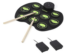 Tappetino batteria elettronico, kit batteria elettronica pieghevole set batteria elettronica portatile