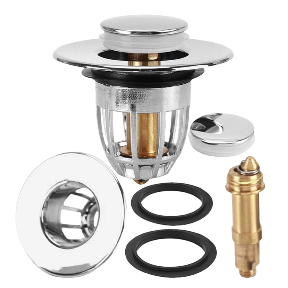 2Pcs Sink Drain Stopper Sink Plug Bathroom Sink Drainer Copper Sink