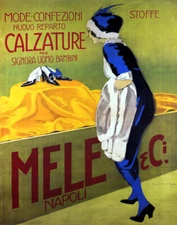 MELE FASHION FOOTWEAR WOMEN ITALIAN FANCY SHOES VINTAGE POSTER REPRO FREE S/H