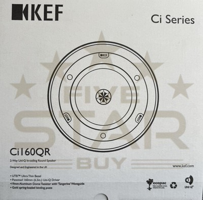 KEF CI160QR Round In-Ceiling Speaker Architectural Loudspeaker (Single)