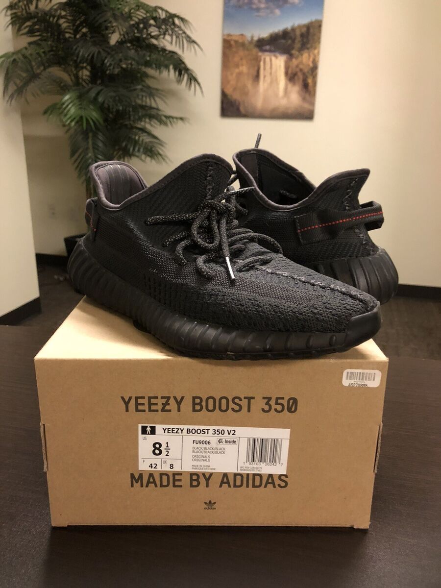 Size 8.5 - Adidas Yeezy Boost 350 V2 Black / Black / Black Size 8.5 - Adidas Yeezy Boost 350 V2 Black / Black / Black