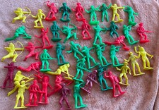 42 Vintage Timmee Marx Tim Mee Cowboys Indians Figures Plastic toy Unbranded 3  
