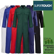 Mens Ladies Boilersuit Overall Coverall Workwear Mechanics Stud Front Protective