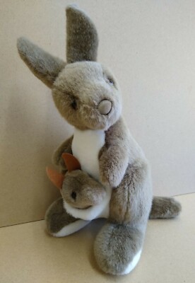 Australian Toys by Windmill Kangaroo&Joey Stofftier Plüschtier 14 Zoll Hergestellt in Australien 