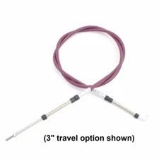 4 Series Push-Pull Cable,  Clamp Hubs, Bent Rod, (choose travel option)