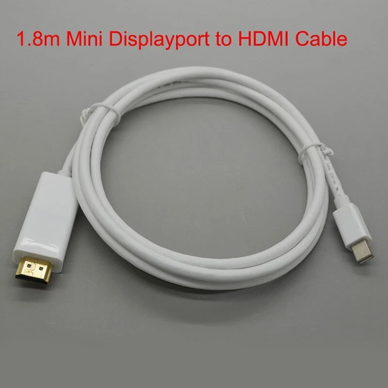 Cable adaptador Thunderbolt macho 1,8 M Mini DisplayPort DP a HDMI para MacBook HD - Imagen 2 de 4