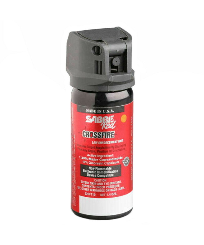 Sabre Red Crossfire Stream MK-3 Pepper Spray UV Dye 1.33% 1.5oz