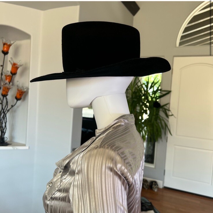 Monrowe Cowboy Hat Black Wool Monrowe Cowboy Hat Black Wool S NWOT $308 | eBay main image 4