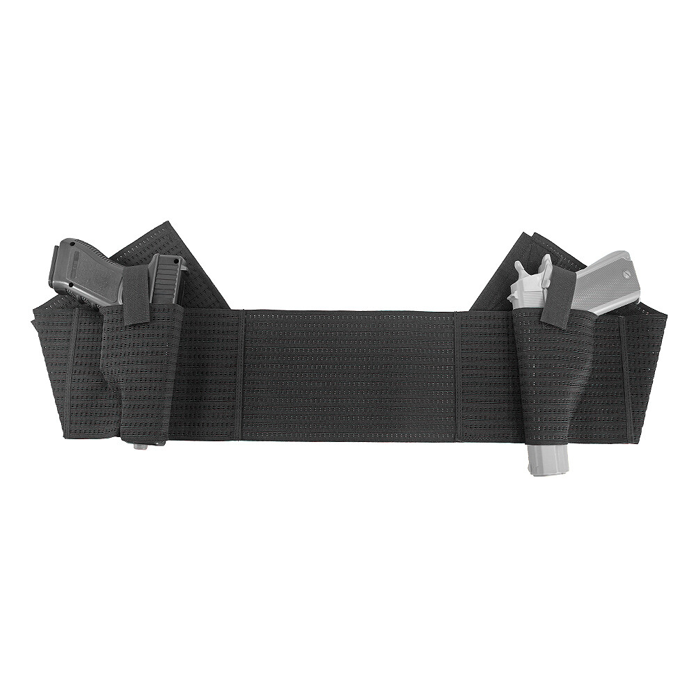 Tactical Concealed Carry Belly Band Holster Double Pistol Waist Belt Gun Holster