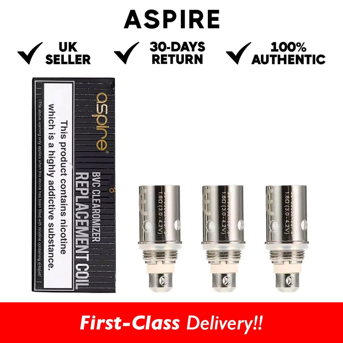 elf bar vape uk Aspire BVC Coils - Optimal Vaping Experience main image 1