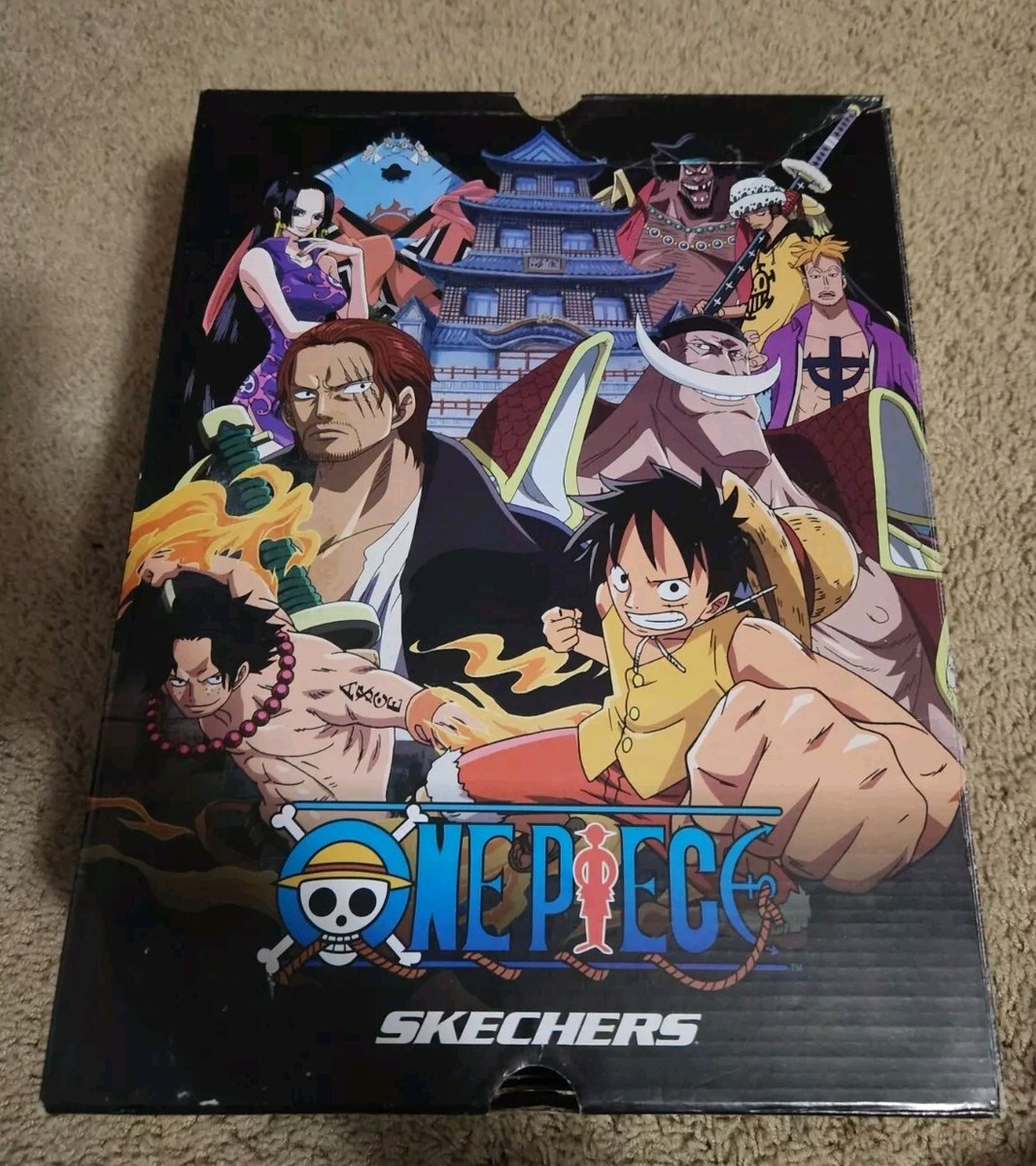 RARE Skechers X One Piece Blackbeard Sneakers Shoes Collab