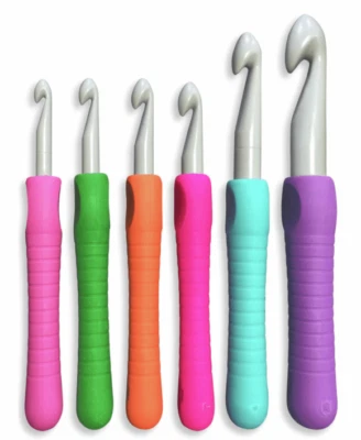 PONY CROCHET HOOKS EASY GRIP 2 2.5 3 3.5 4 4.5 5 5.5 6 7 8 9 10 12 15mm UK STOCK