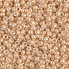 Miyuki Round Seed Beads Size 8/0 Light Caramel Ceylon 22 Gram Tube 8-593 