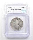 1916-D Walking Liberty Half Dollar Obverse Authentic ICG *3592