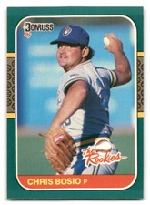 Chris Bosio 1987 Donruss The Rookies #20 Milwaukee Brewers BASEBALL