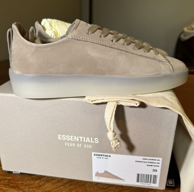 FEAR OF GOD TENNIS LOW WARM TAUPE SNEAKERS EU SIZE 35. US Wome4.0. ES80001NUB233