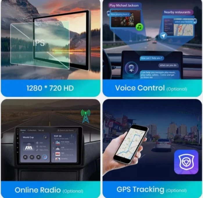 AUTORADIO ANDROID FIAT PANDA 169 2003-2012 CAR PLAY WI-FI 4+32 GB REAR CAM - Immagine 2 di 4