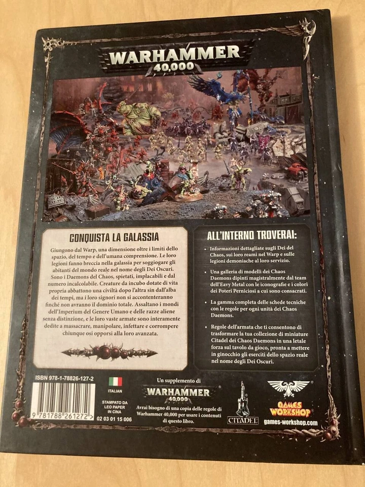 Warhammer 40k Codex Chaos Daemon Ita 8 ed Games Workshop GW Citadel - Immagine 2 di 2