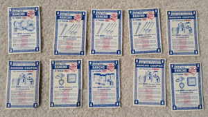 LOT of 10 Vintage RANCHO RED SCISSOR COUPONS Various items on the front ~Borden