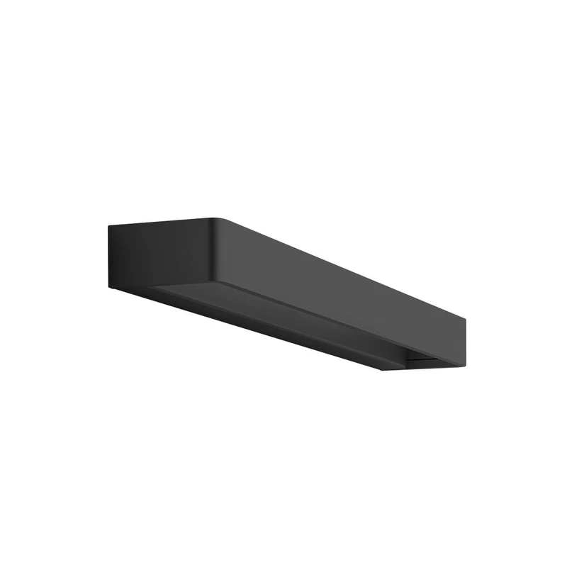 Applique Lampada a Parete Linea Light METAL MEDIUM Nero 45x4 INTERNO LED, fotografia 7 di 7