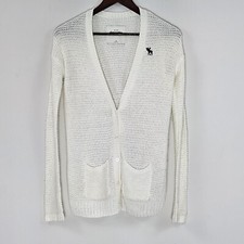 Abercrombie Fitch Kids Knit Cardigan Cotton Blend Pockets Pockets Size M