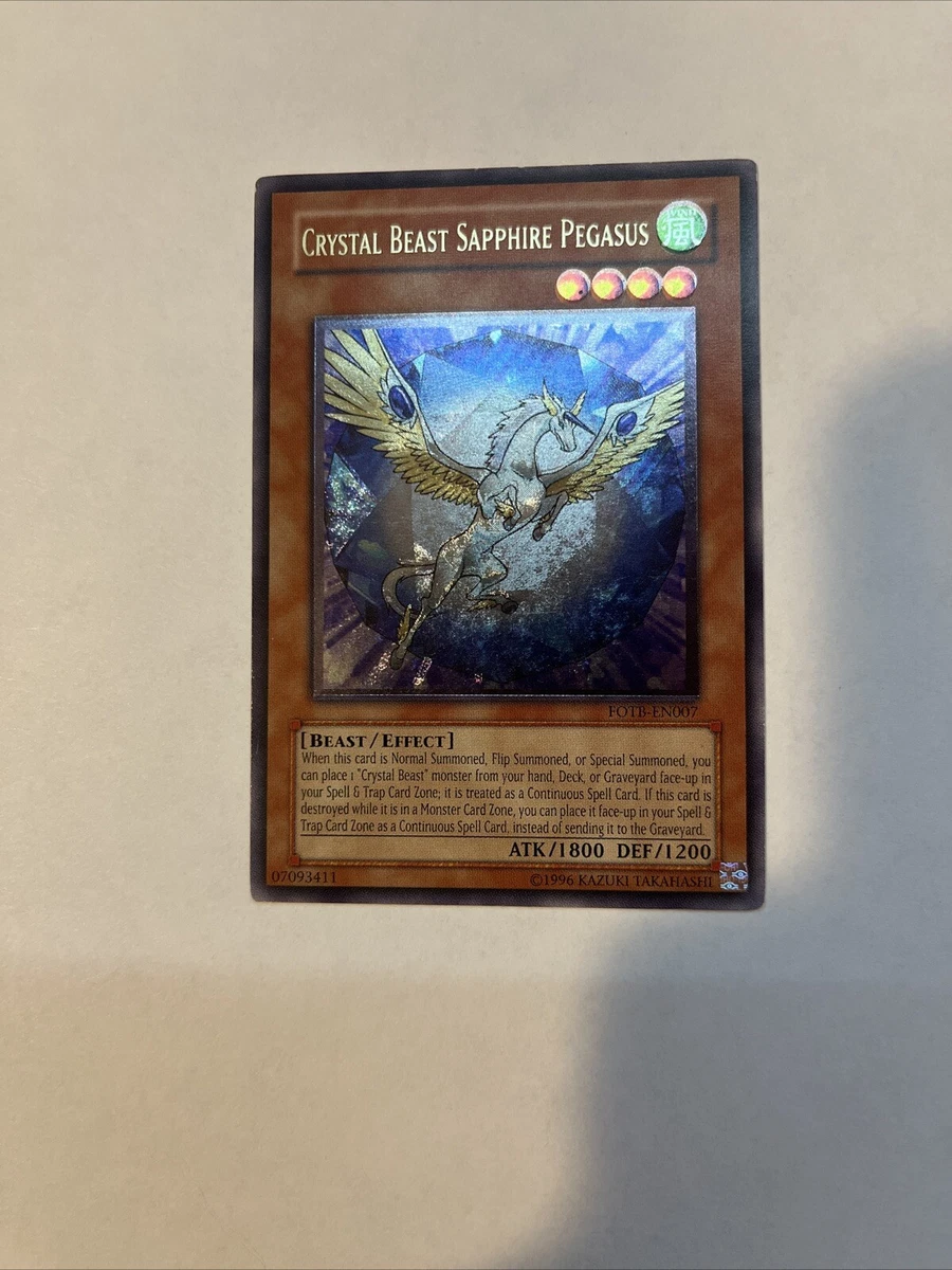 PSA10 C.B. サファイア・ペガサス FOTB-ULTIMATE RARE Crystal Beast Sapphire Pegasus FOTB-EN007 Force of the Breaker for