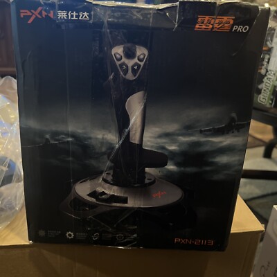 PXN-2113 Flight Stick Joystick Gaming Simulator Controller Wired 4 Axles For PC