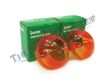 Genuine Lucas Indicator Lenses (2) Triumph Norton BSA PN# 54581638 G 60600621...