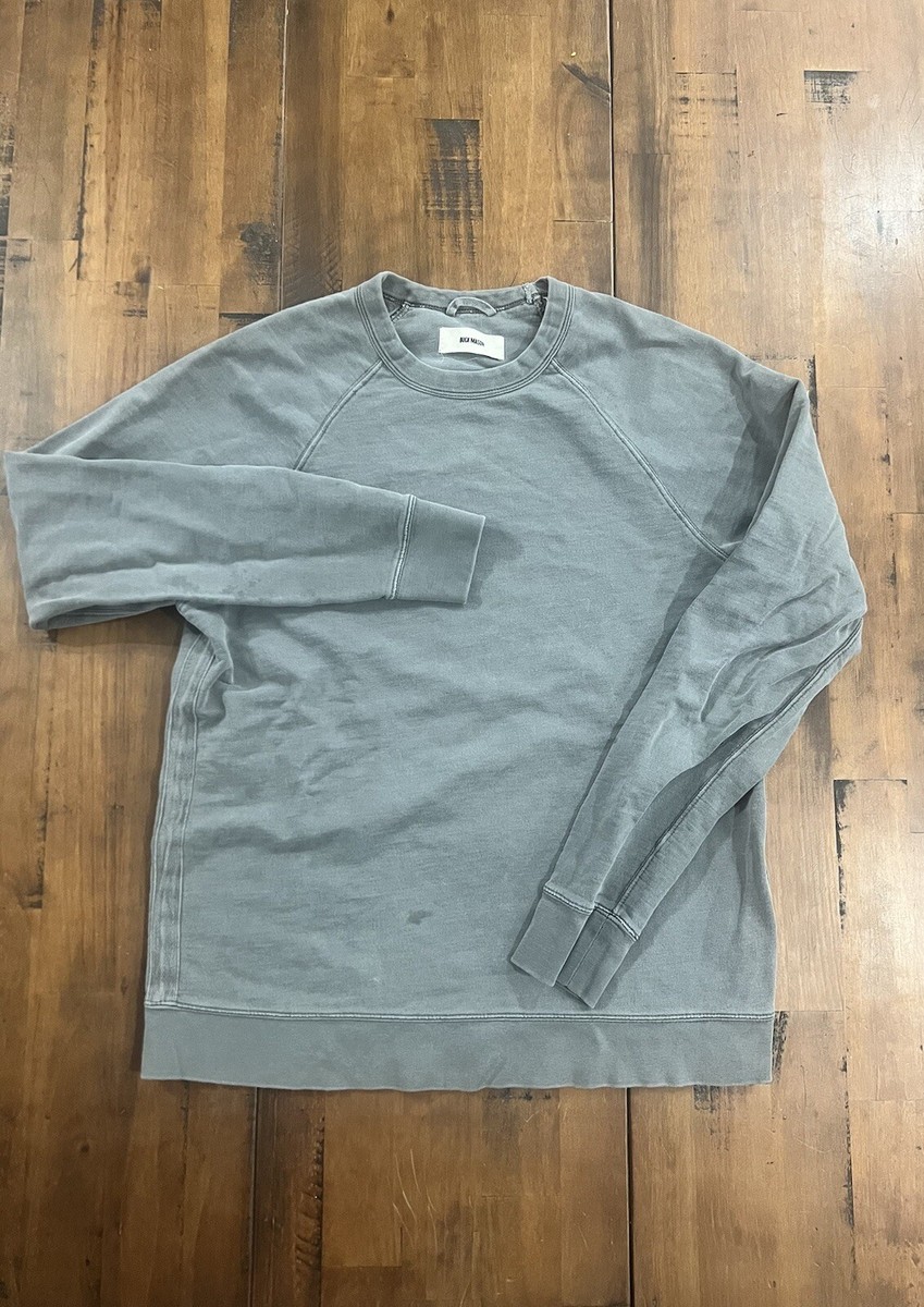 Buck Mason Interloop Crew Gray Faded Sweatshirt Size L | eBay