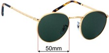 SFx Replacement Sunglass Lenses fits Ray Ban RB3637 New Round - 50mm Wide