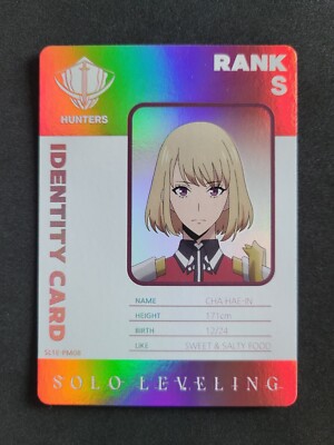 Mapniverse Solo Leveling, Cha Hae-In, Identity Card, Rank S, SL1E-PM08