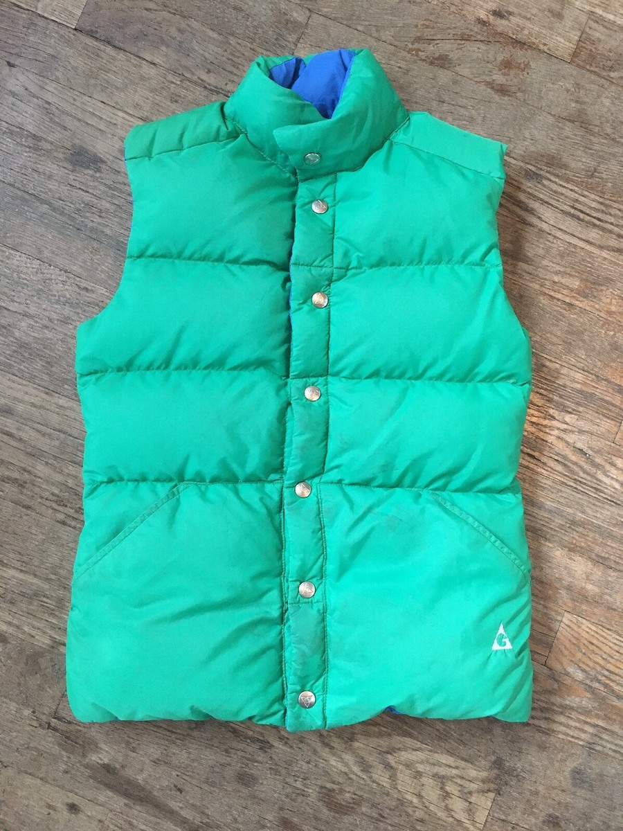 Vtg 1970s 1980s Gerry Down Puffy Reversible Ski Snow Vest