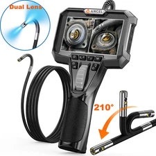 210° Dual Lens Endoscope Borescope Camera Auto Inspection Cams Scopes with Light