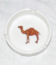 Camel 4 inch Ceramic White Ashtray - Excellent