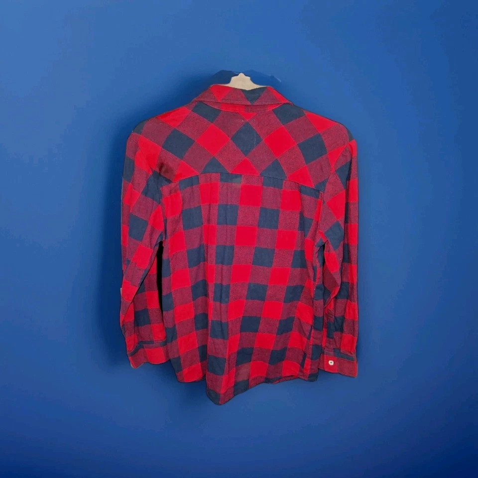 Camisa Levi's para niño mediana 10-12 roja/negra a cuadros manga larga abotonada Foto 2 de 4