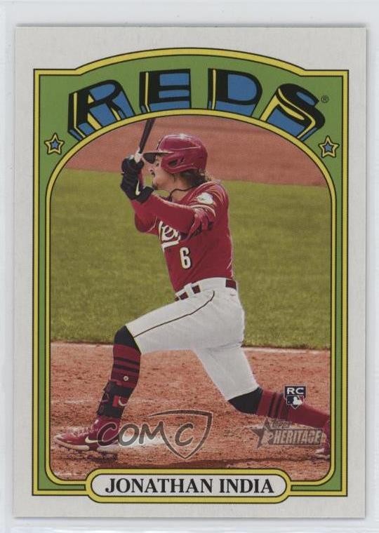 2021 Topps Heritage High Number Action Image Variation SP Jonathan India 1a7z