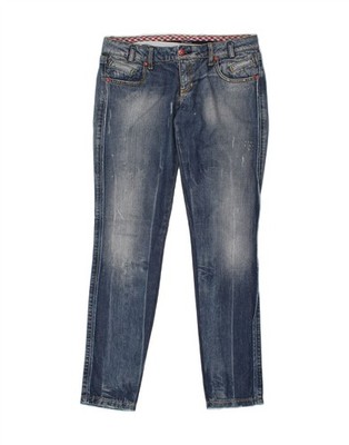 ZU ELEMENTS Womens Skinny Jeans W30 L33 Navy Blue Cotton DI05